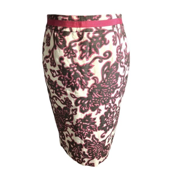 Boden Dresses & Skirts - Boden Skirt Women 2P Pink Floral Paisley Straight Pencil